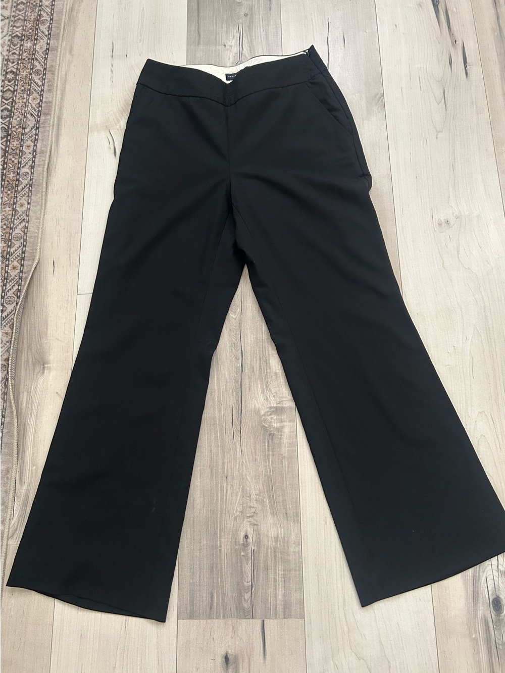 Banana Republic Black Wide-Leg Trousers